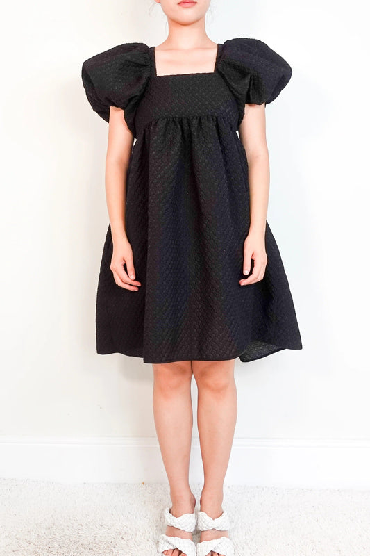 black mini dress